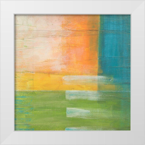 Citrus Fields II White Modern Wood Framed Art Print by Vess, June Erica