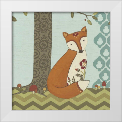 Forest Whimsy III White Modern Wood Framed Art Print by Vess, June Erica