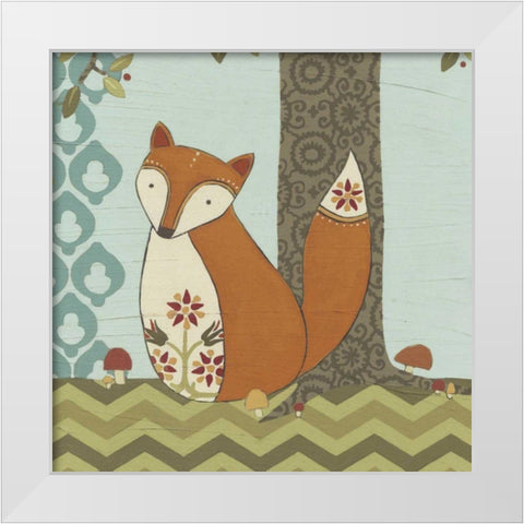 Forest Whimsy IV White Modern Wood Framed Art Print by Vess, June Erica