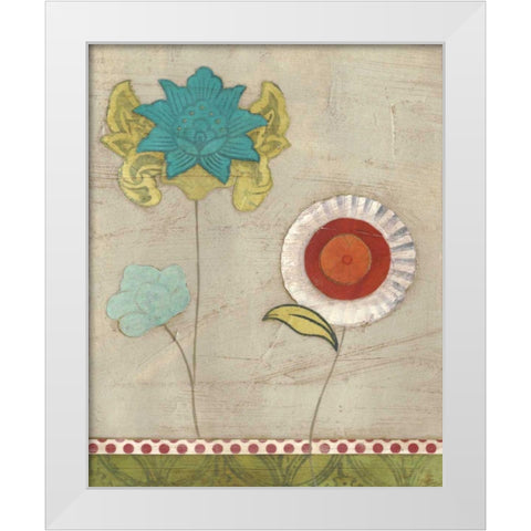 Petal Patterns I White Modern Wood Framed Art Print by Vess, June Erica