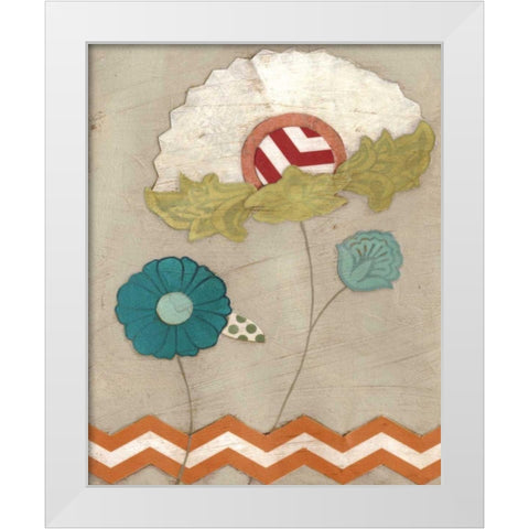 Petal Patterns II White Modern Wood Framed Art Print by Vess, June Erica