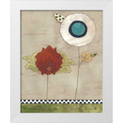 Petal Patterns III White Modern Wood Framed Art Print by Vess, June Erica