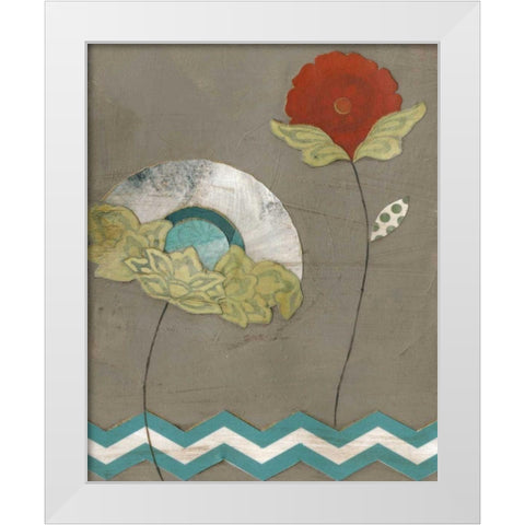 Petal Patterns VIII White Modern Wood Framed Art Print by Vess, June Erica