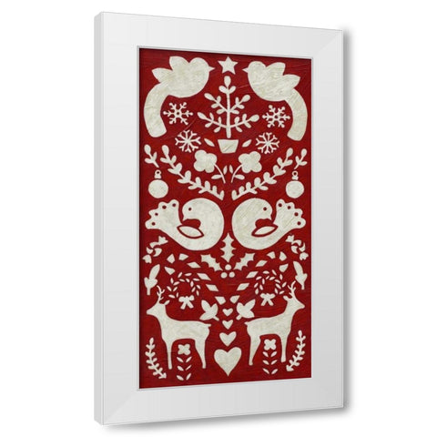 Christmas Joy II White Modern Wood Framed Art Print by Zarris, Chariklia