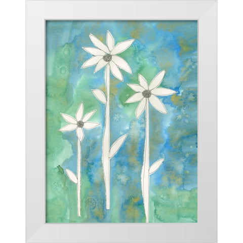 Dainty Daisies I White Modern Wood Framed Art Print by Ludwig, Alicia