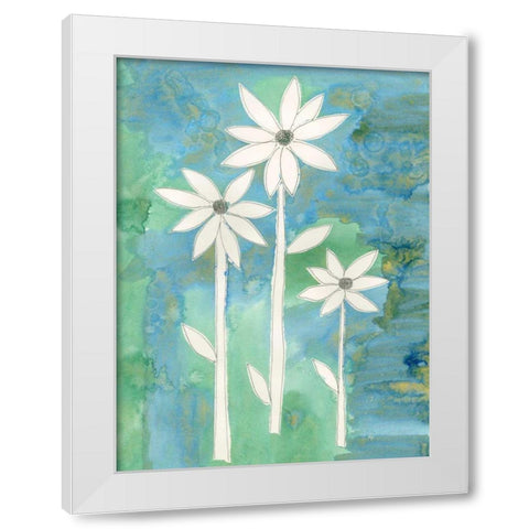 Dainty Daisies II White Modern Wood Framed Art Print by Ludwig, Alicia