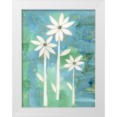 Dainty Daisies II White Modern Wood Framed Art Print by Ludwig, Alicia