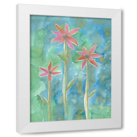 Dainty Daisies III White Modern Wood Framed Art Print by Ludwig, Alicia