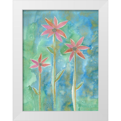 Dainty Daisies III White Modern Wood Framed Art Print by Ludwig, Alicia
