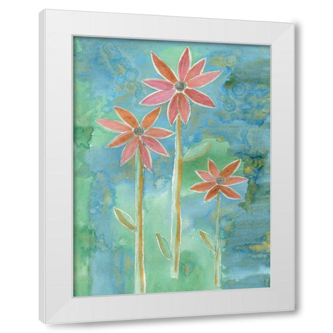 Dainty Daisies IV White Modern Wood Framed Art Print by Ludwig, Alicia