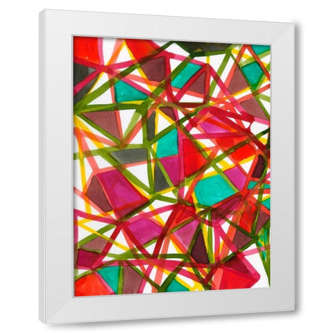 Prismatic I White Modern Wood Framed Art Print by Fuchs, Jodi