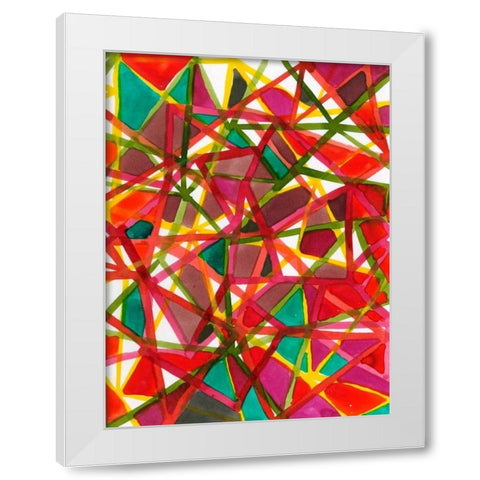 Prismatic II White Modern Wood Framed Art Print by Fuchs, Jodi