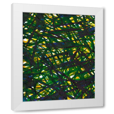 Green Thicket II White Modern Wood Framed Art Print by Fuchs, Jodi