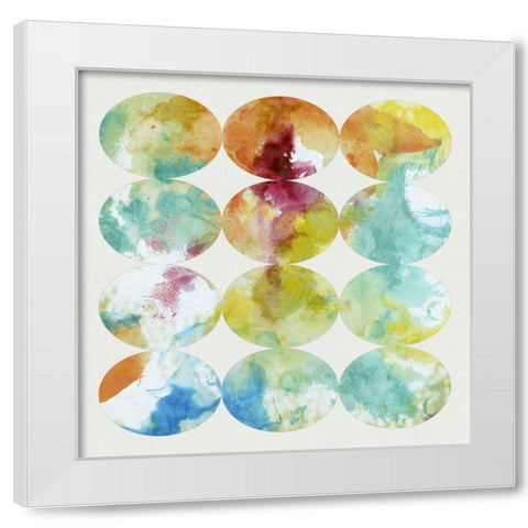 Merging Color II White Modern Wood Framed Art Print by Goldberger, Jennifer