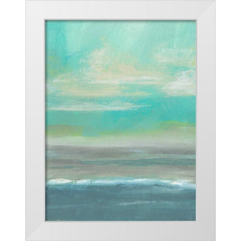 Lowland Beach II White Modern Wood Framed Art Print by McMullen, Charles