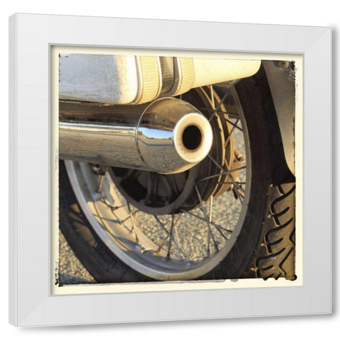 Sunset Ride III White Modern Wood Framed Art Print by Stramel, Renee W.