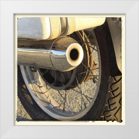 Sunset Ride III White Modern Wood Framed Art Print by Stramel, Renee W.