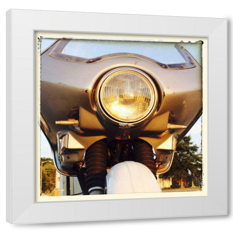 Sunset Ride V White Modern Wood Framed Art Print by Stramel, Renee W.