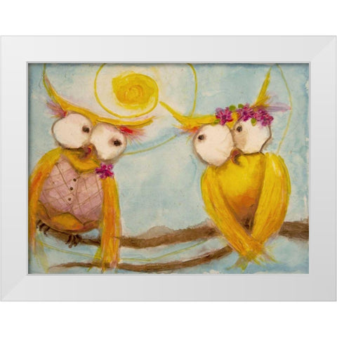Hoos Branch for Two White Modern Wood Framed Art Print by Quin, Marabeth