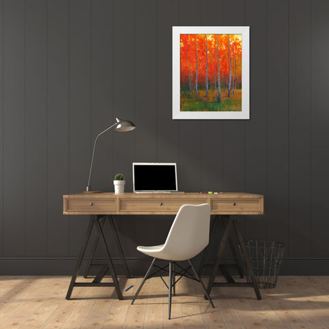 Changing Colors II White Modern Wood Framed Art Print by OToole, Tim