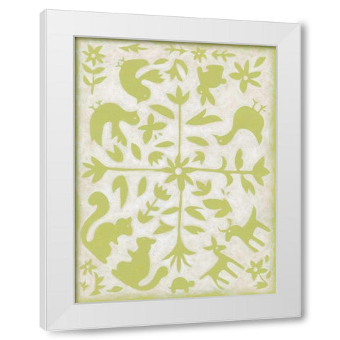 Spring Otomi II White Modern Wood Framed Art Print by Zarris, Chariklia