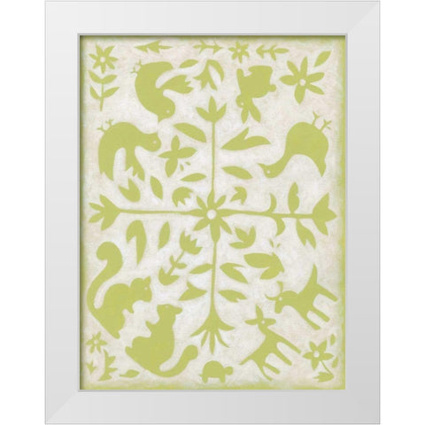 Spring Otomi II White Modern Wood Framed Art Print by Zarris, Chariklia