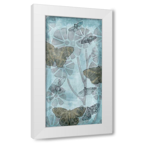 Wings and Petals II White Modern Wood Framed Art Print by Meagher, Megan