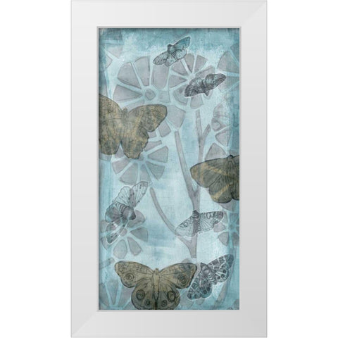 Wings and Petals II White Modern Wood Framed Art Print by Meagher, Megan
