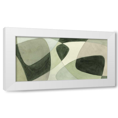 Verdigris Intersection I White Modern Wood Framed Art Print by Stramel, Renee W.