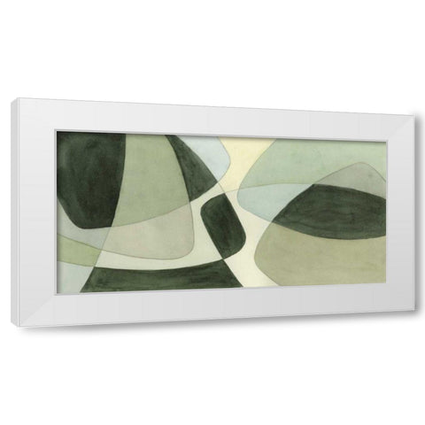 Verdigris Intersection II White Modern Wood Framed Art Print by Stramel, Renee W.