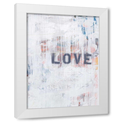 Love Never Fails II White Modern Wood Framed Art Print by Youngstrom, Kent