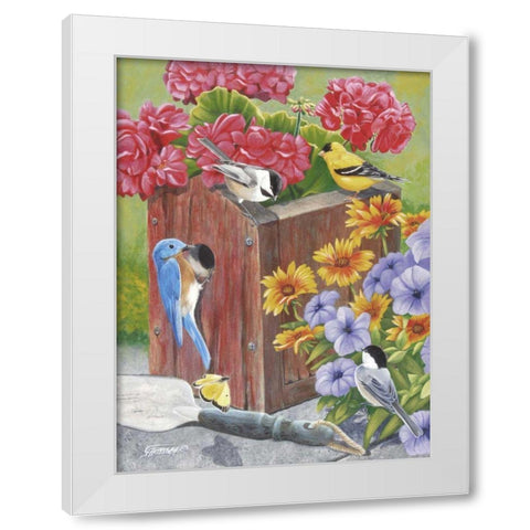 No Vacancy White Modern Wood Framed Art Print by Szatkowski, Fred