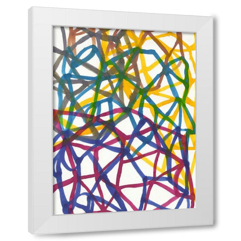 Matrix I White Modern Wood Framed Art Print by Fuchs, Jodi