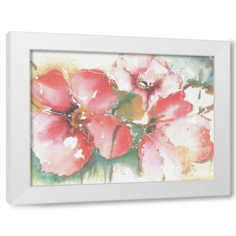 Soft Poppies II White Modern Wood Framed Art Print by Herrera, Leticia