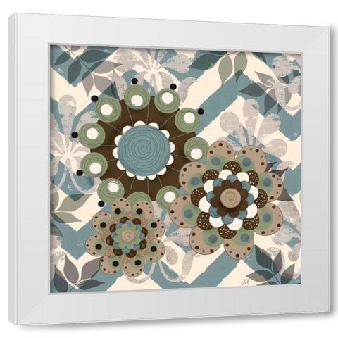 Chambray Rosettes and Finials I White Modern Wood Framed Art Print by Reynolds, Jade