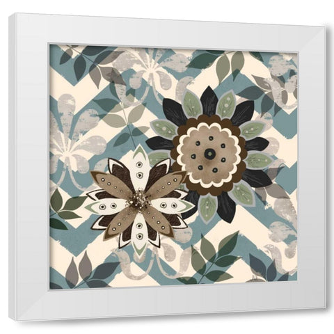 Chambray Rosettes and Finials II White Modern Wood Framed Art Print by Reynolds, Jade