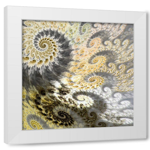 Fibonacci Tiles II White Modern Wood Framed Art Print by Burghardt, James