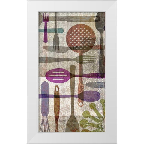 On the Table I White Modern Wood Framed Art Print by Burghardt, James