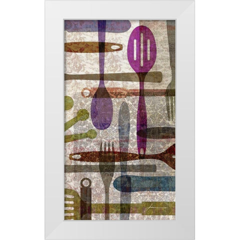 On the Table II White Modern Wood Framed Art Print by Burghardt, James