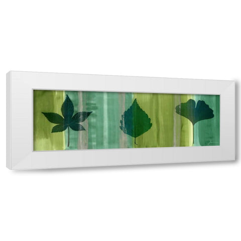 Silver Leaf Panel I White Modern Wood Framed Art Print by Burghardt, James