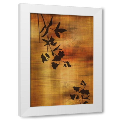 Sepia Floral II White Modern Wood Framed Art Print by Burghardt, James