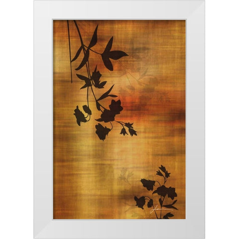 Sepia Floral II White Modern Wood Framed Art Print by Burghardt, James