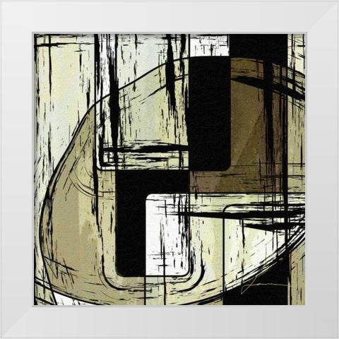 Scene Change IV White Modern Wood Framed Art Print by Burghardt, James