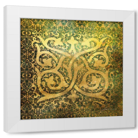 Antiquity Tiles I White Modern Wood Framed Art Print by Burghardt, James