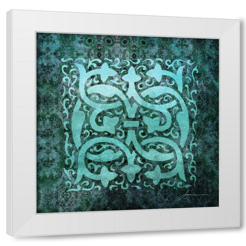 Antiquity Tiles III White Modern Wood Framed Art Print by Burghardt, James