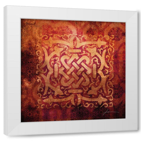 Antiquity Tiles IV White Modern Wood Framed Art Print by Burghardt, James