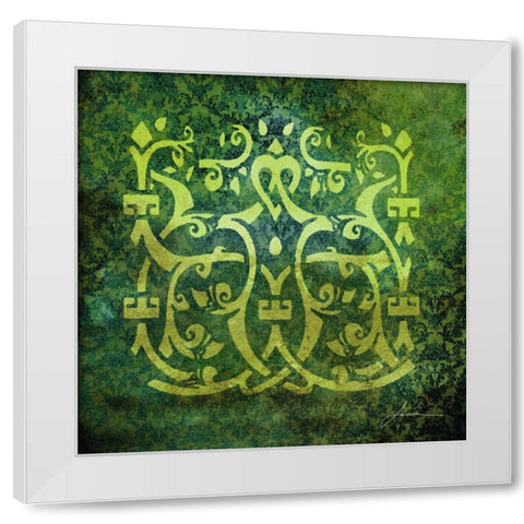 Antiquity Tiles VI White Modern Wood Framed Art Print by Burghardt, James