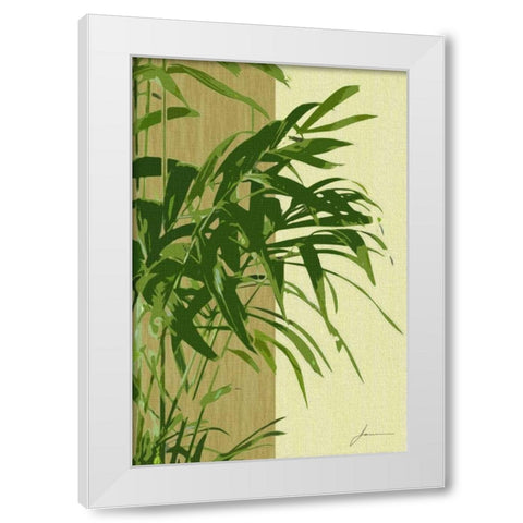 Painted Contrast Leaves I White Modern Wood Framed Art Print by Burghardt, James