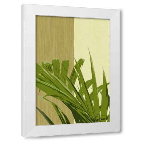 Painted Contrast Leaves IV White Modern Wood Framed Art Print by Burghardt, James