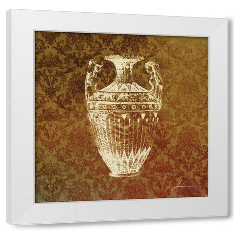 Patterned Bottles II White Modern Wood Framed Art Print by Burghardt, James